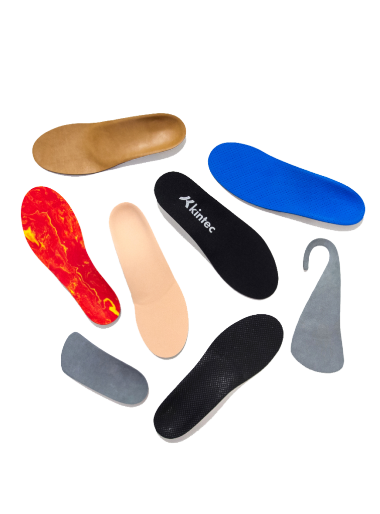 Custom orthotics made by foot specialists at Kintec