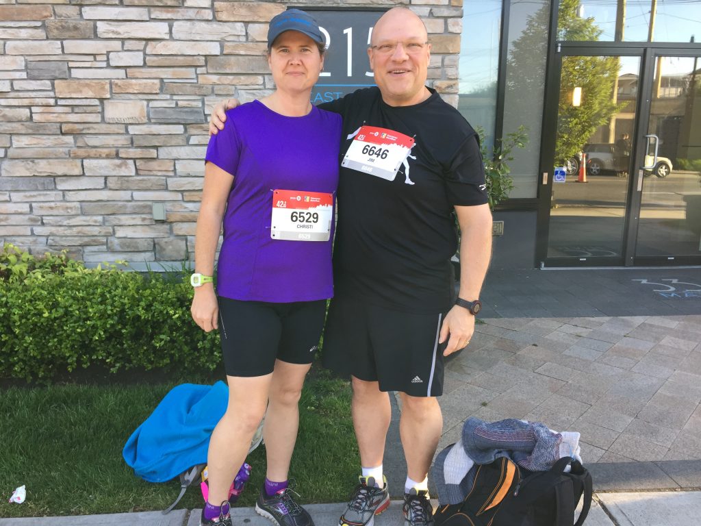 Christi with her running partner, Jim.